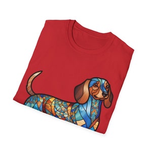 Dachshund Stained Glass Tee image 8