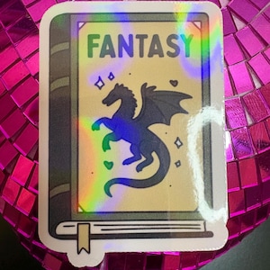 Sticker livre fantastique holographique
