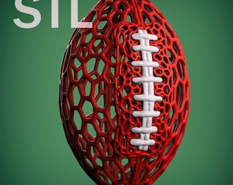 アメリカンフットボールボールのボロノイスタイルSTLデジタルファイル（3Dプリント用）
