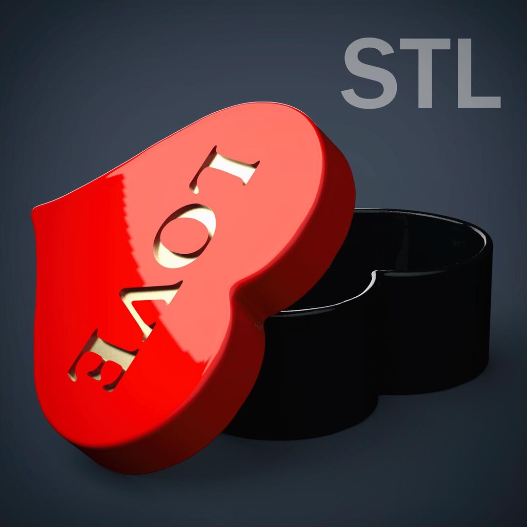 Heart Box LOVE STL Digital File for 3D Printing - Etsy
