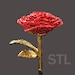 3D Printing Rose Voronoi Style Stl Digital File - Etsy