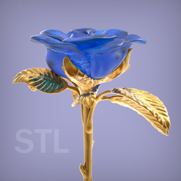 Rose stl digital file for 3D printing