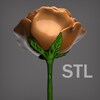 3D Printing Rose Voronoi Style Stl Digital File - Etsy