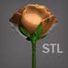 3D Printing Rose Voronoi Style Stl Digital File - Etsy