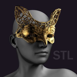 Zoomorphic mask STL digital file for 3D printing