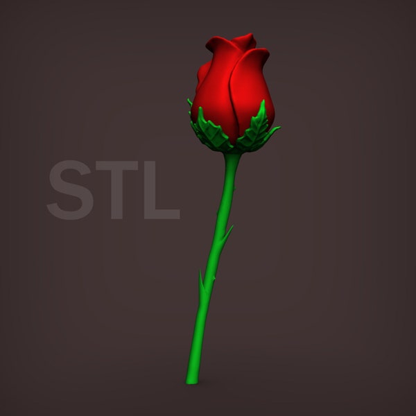 Rose stl digital file for 3D printing