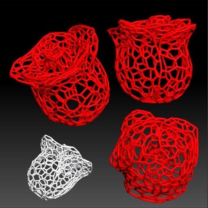 3D Printing Rose Voronoi Style Stl Digital File - Etsy