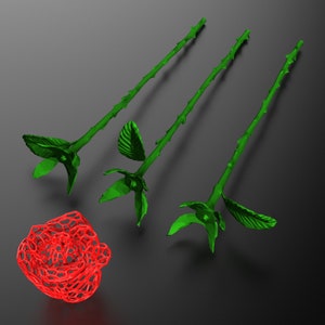 3D Printing Rose Voronoi Style Stl Digital File - Etsy