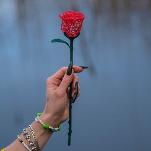 3D Printing Rose Voronoi Style Stl Digital File - Etsy