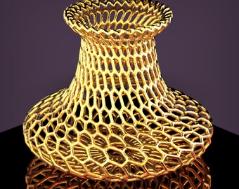 Vase in the Voronoi style digital file for 3D printing