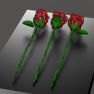 3D Printing Rose Voronoi Style Stl Digital File - Etsy