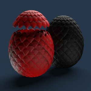 Dragon egg with eye STL file for 3D printing