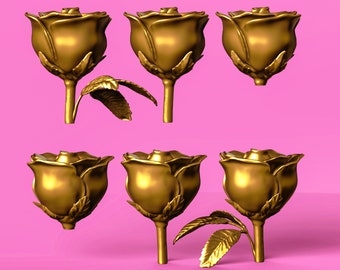 Rose  3D print file, 3d printing model, DIY Valentine's Day Gift, Room Wall Deco