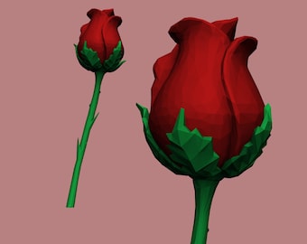 3D Printing Rose Voronoi Style Stl Digital File - Etsy