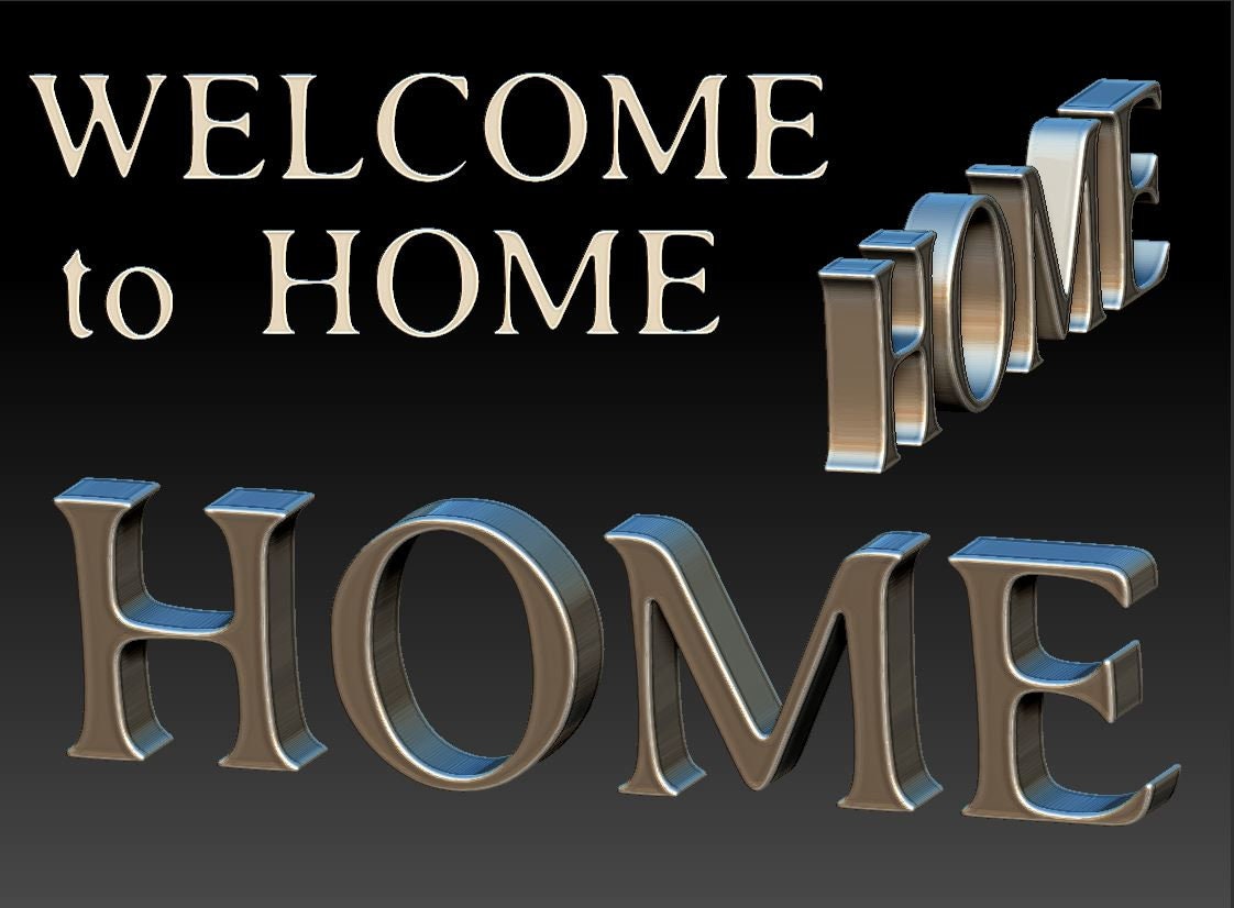 Welcome Sign STL Digital File for 3D Printing or CNC - Etsy