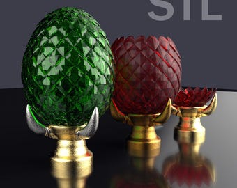 Dragon egg on a stand STL file for 3D printing