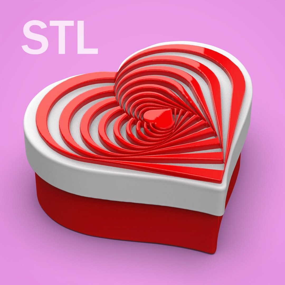 Heart Box LOVE STL Digital File for 3D Printing - Etsy