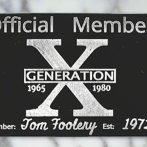 Tarjeta de membresía oficial de GenX: un homenaje nostálgico