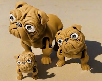 English Bulldog Fidget Desk Toy and Keychain