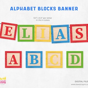 Toy Story Birthday Banner, Blocks Banner, Birthday Party Decoration, toys, toy story alphabet blocks printable