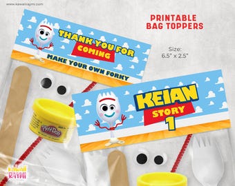Toy Story make your own forky, Toy Story Forky Bag Toppers, Toy Story Forky Bag Labels, custom DIGITAL FILE