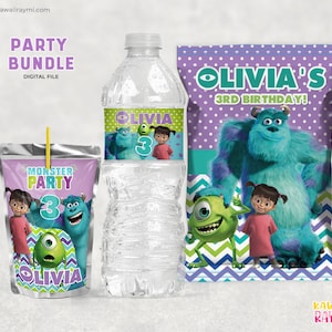 Monsters Party favors, Monsters printables, digital files INC