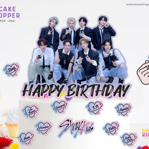 Stay Cake Topper, Printable kpop centerpiece, s-k-z party decor, party supply, kpop instant download kpop centerpiece
