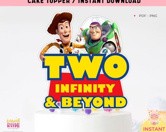 Two infinity and beyond cake topper INSTANT digital file