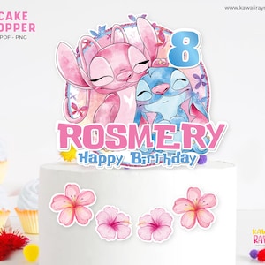 Stitch Angel cake topper custom digital file stich and angela