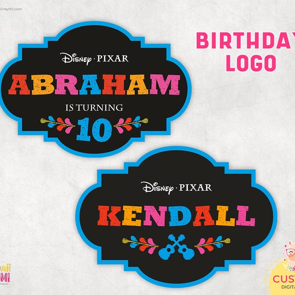 Coco custom logo, coco birthday logo printable