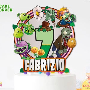 Zombies Custom Cake Topper Printable, Plants Cake Topper PDF - Etsy
