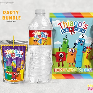 Numberblocks party favors bundle custom digital file