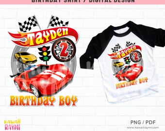 Race cars birthday shirt custom digital files png, pdf