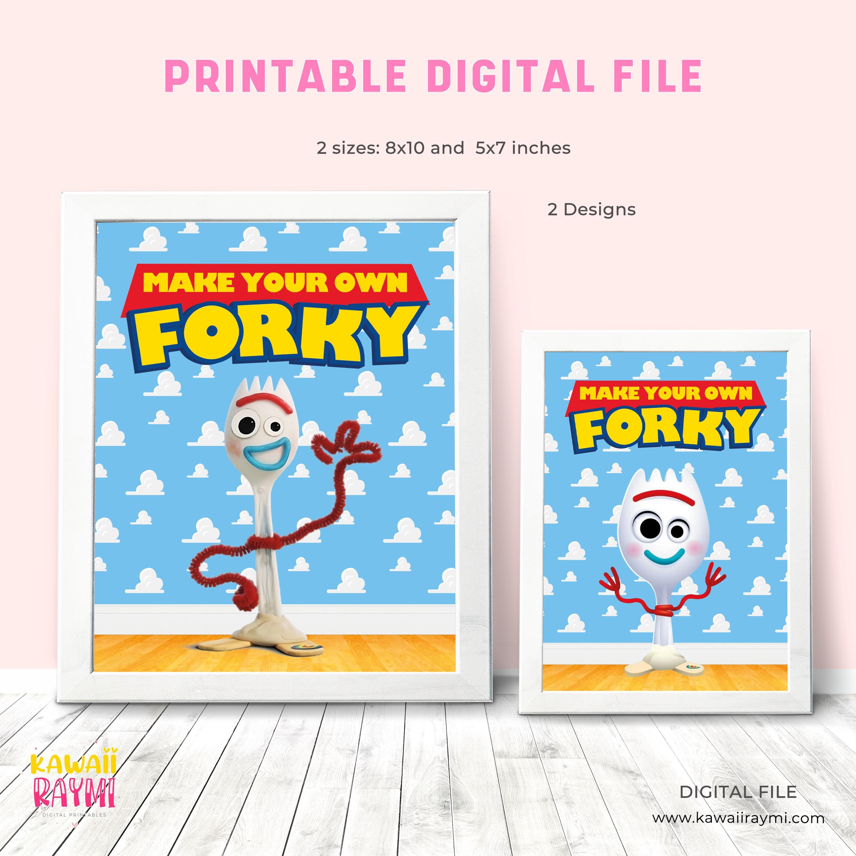Toy Story Make Your Own Forky Sign, Toy Story Forky Sign, Toy