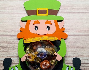 Candy holder St Patrick's, leprechaun candy holder, Cut File svg, studio