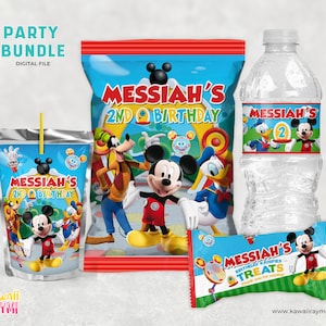 Mouse clubhouse party favors printable digital files