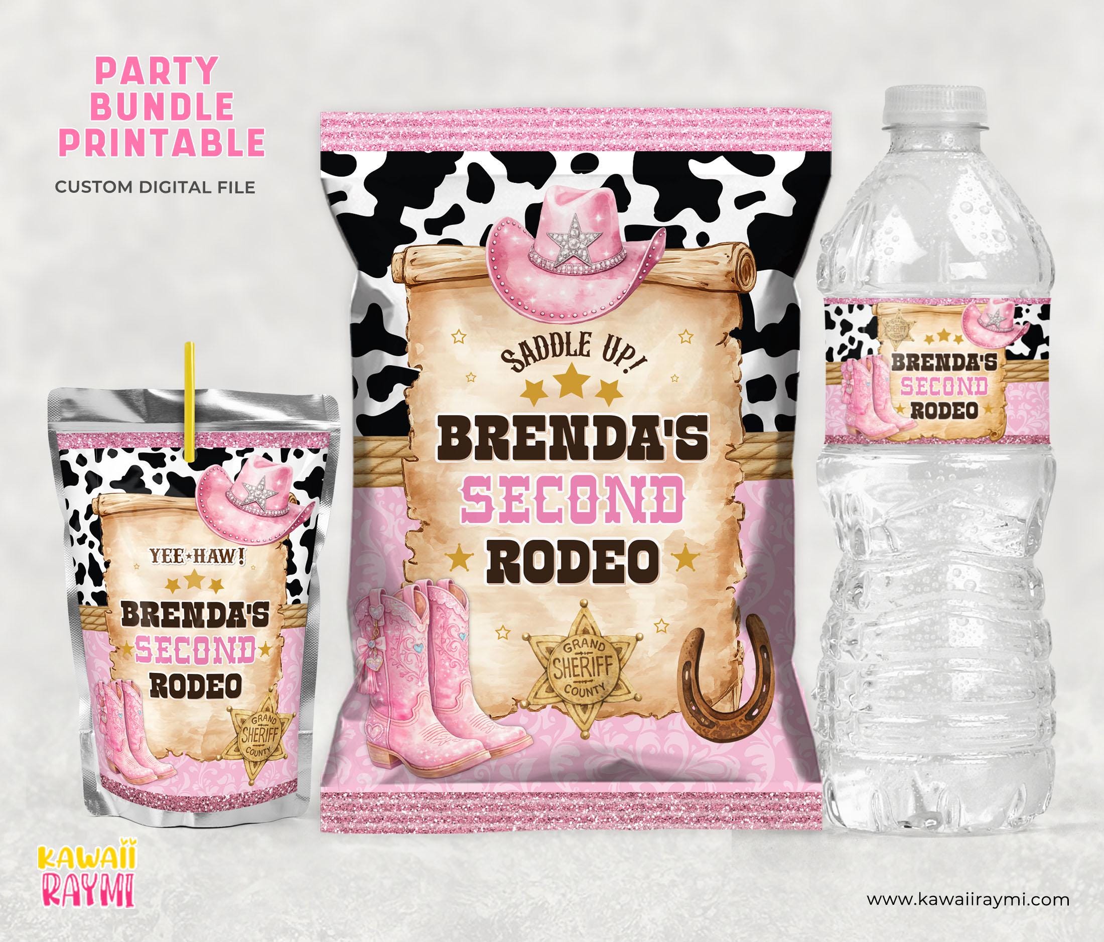 Pink Rodeo Party Pink Rodeo Party Favors, Pink Western Cowgirl Party Favors, Cowgirl ...