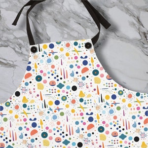 Doodle Pattern Apron | Cute Colorful Design | Kitchen Accessories | Cooking Accessories