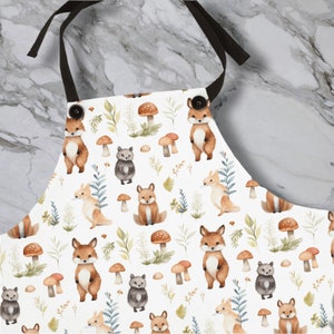 Woodland Creatures Apron | Playful Critters Pattern | Kitchen Accessories | Cooking Accessories