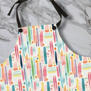 Patterned Apron | Watercolor Lines Pattern | Kitchen Accessories | Cooking Accessories