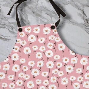 Daisy Pattern Apron | Cute Flower Design | Kitchen Accessories | Cooking Accessories