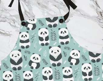 Panda Muster Schürze | Niedliches Pandabär Design | Küchen Zubehör | Kochen Zubehör