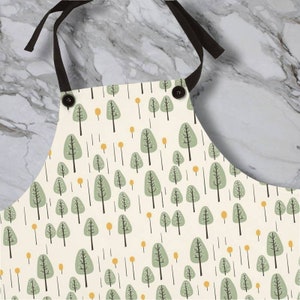 Aspen Pattern Apron | Cute Tree Nature Design | Kitchen Accessories | Cooking Accessories