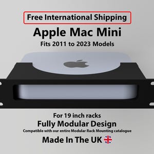 Apple Mac Mini (2011-2023) モジュラーラックマウント | 19インチ幅* | 送料無料