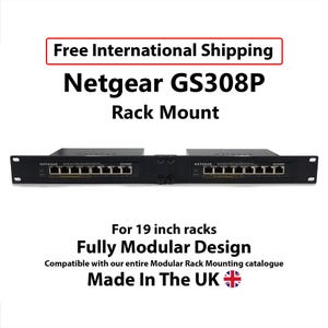 Netgear GS308P スイッチ モジュラー ラックマウント | 19 インチ幅* | 送料無料