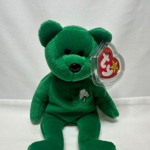 Vintage Erin Beanie Baby, 1997, P.E. Pellets, Fifth Generation Swing Tag