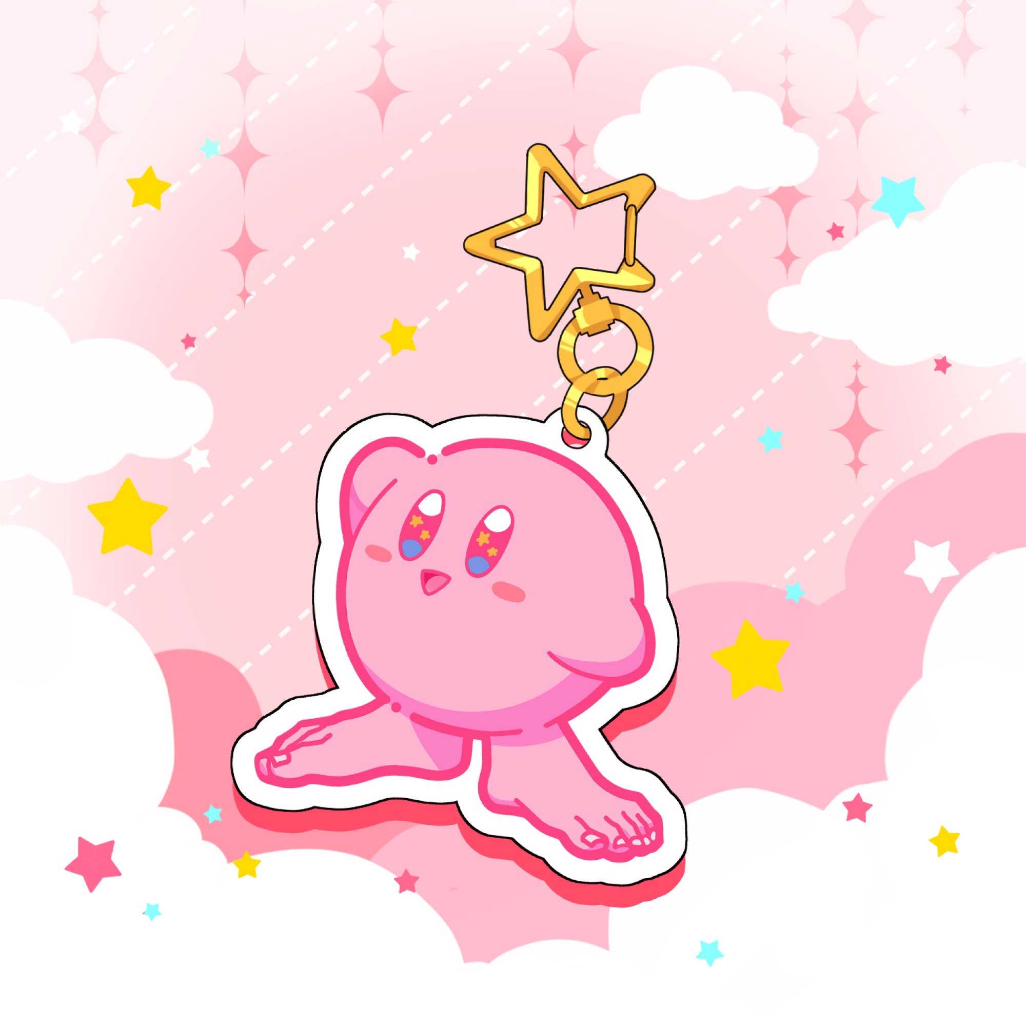 Kirby Auto Rückspiegel Ornament, Lustiges Kirby Meme Auto