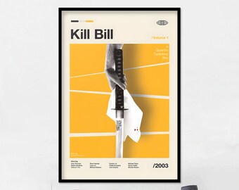 Kill Bill Poster Print | Print Art Canvas Picture Artwork Class Gift For Home Decor Light Retro Portrait Vintage