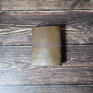 Handcrafted Brown Leather Journal Cover – Refillable Travelers Notebook, Pocket Size