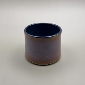 Handmade Stoneware Coffee Mug: Purple & Blue Glaze, Wheel Thrown